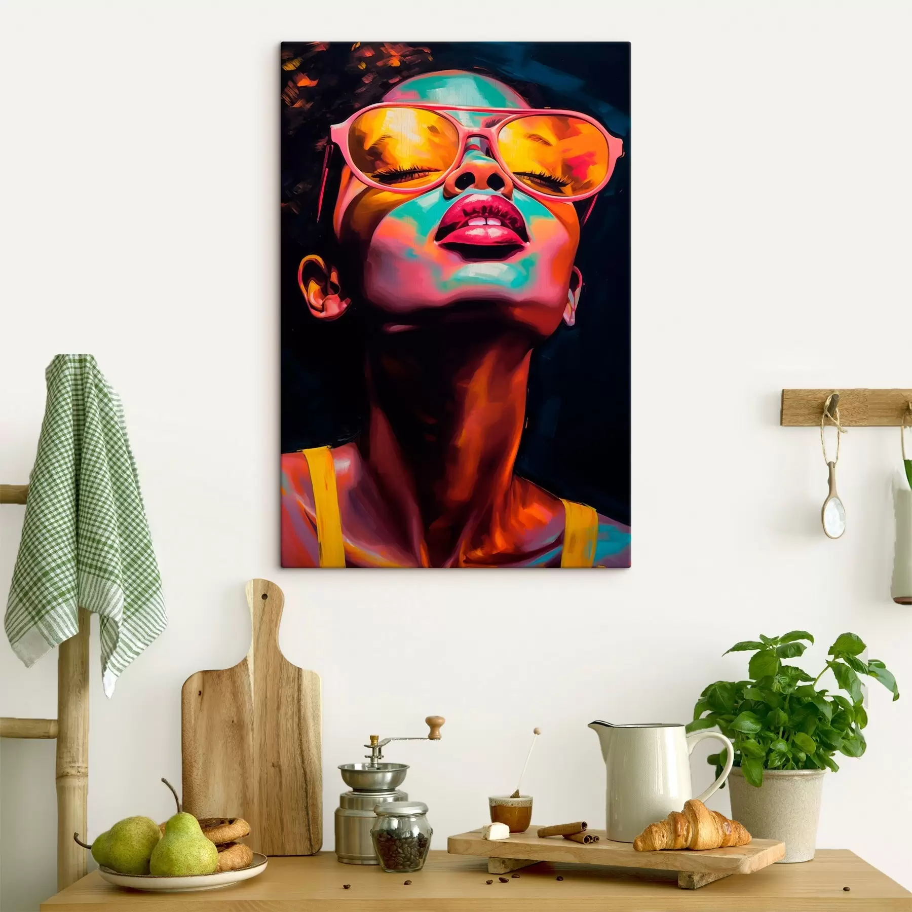 Fototapetai Moteris su geltonais akiniais s45311