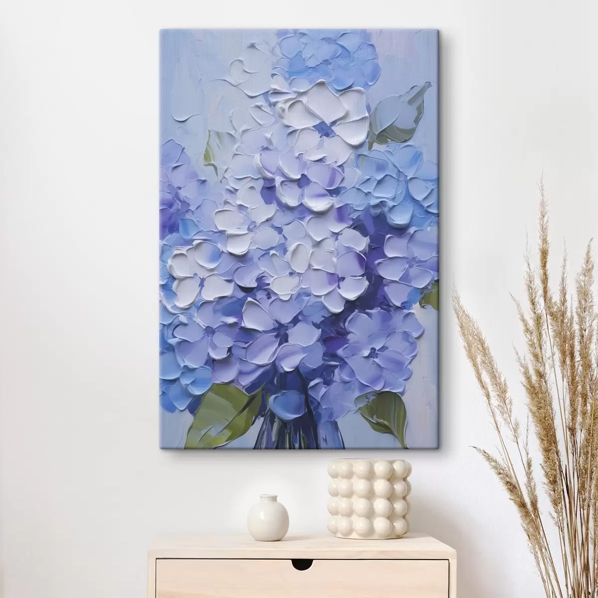 Paveikslėlis Hortenzijų imitacijos paveikslo puokštė s45356