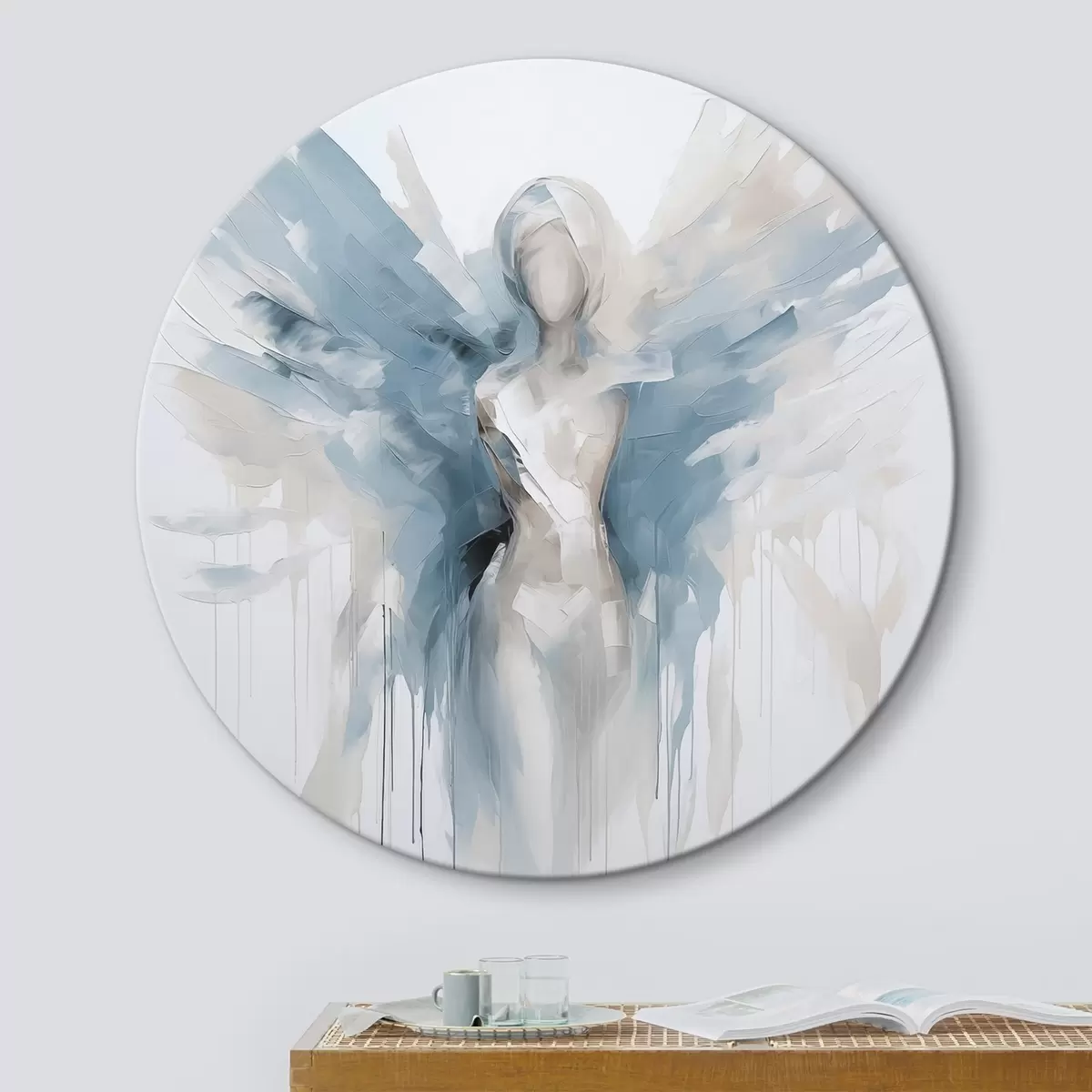 Apvalūs paveikslai Abstraktus angelas r45361