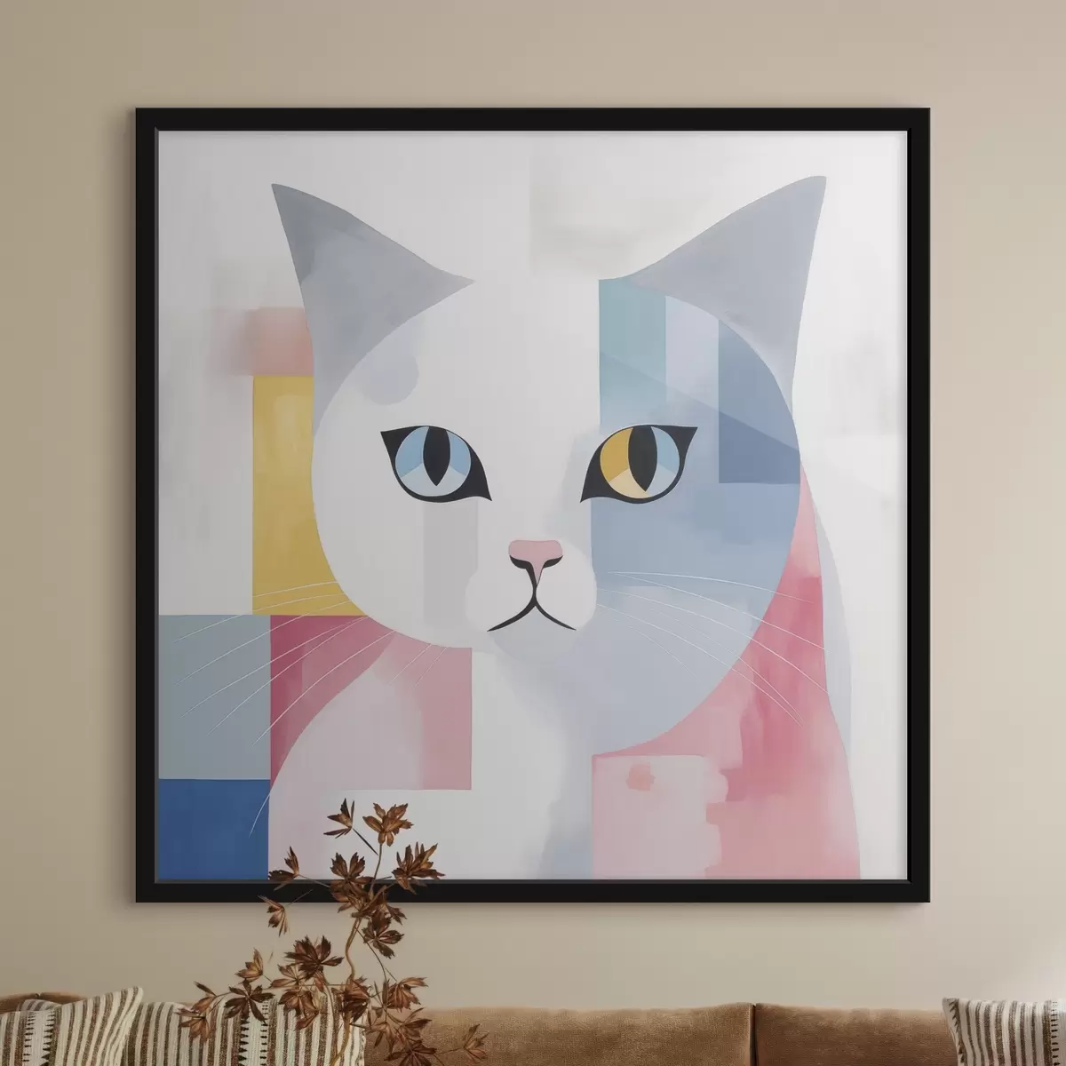 Plakatas Abstraktus katės portretas f45358