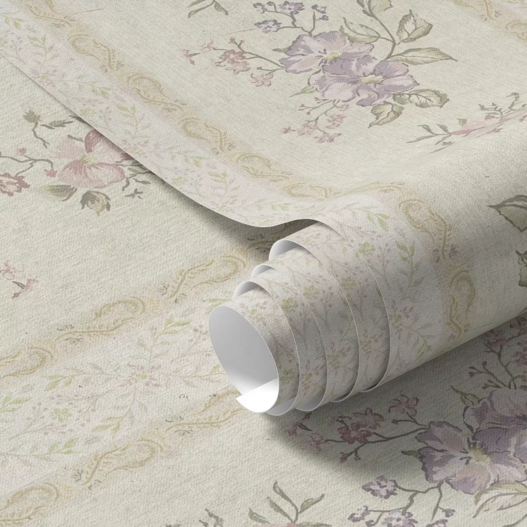 Fototapetai Derliaus gėlės dryžuotame fone su ornamentu a00440