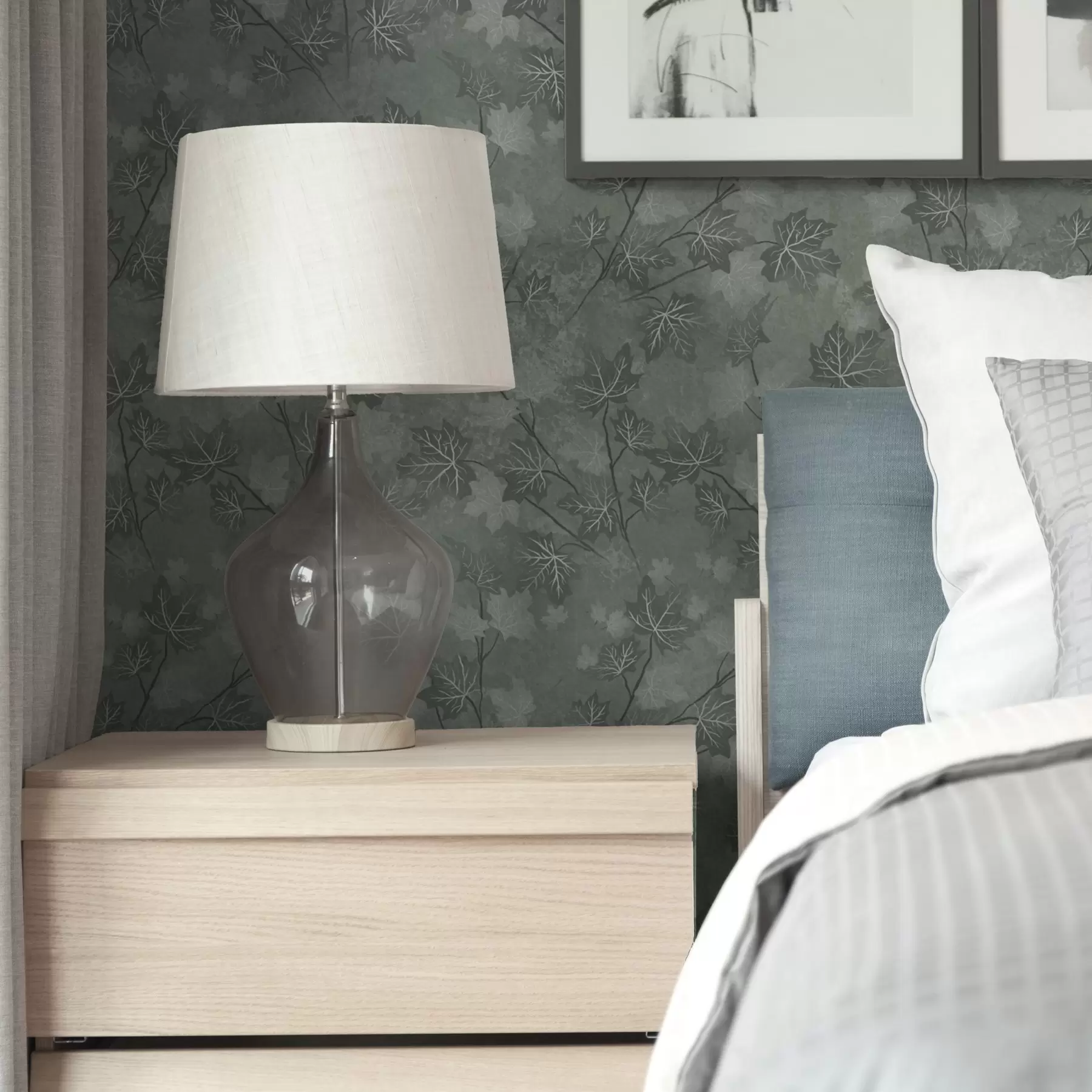 Fototapetai Matiniai švelnių žalių tonų klevo lapai a00464