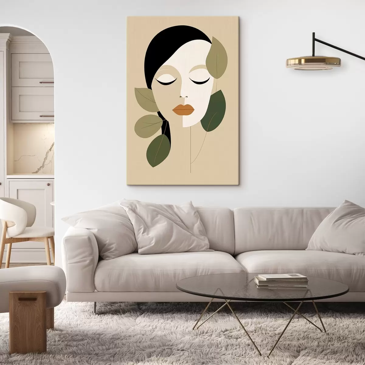 Paveikslėlis Mergaitė su lapais s45389