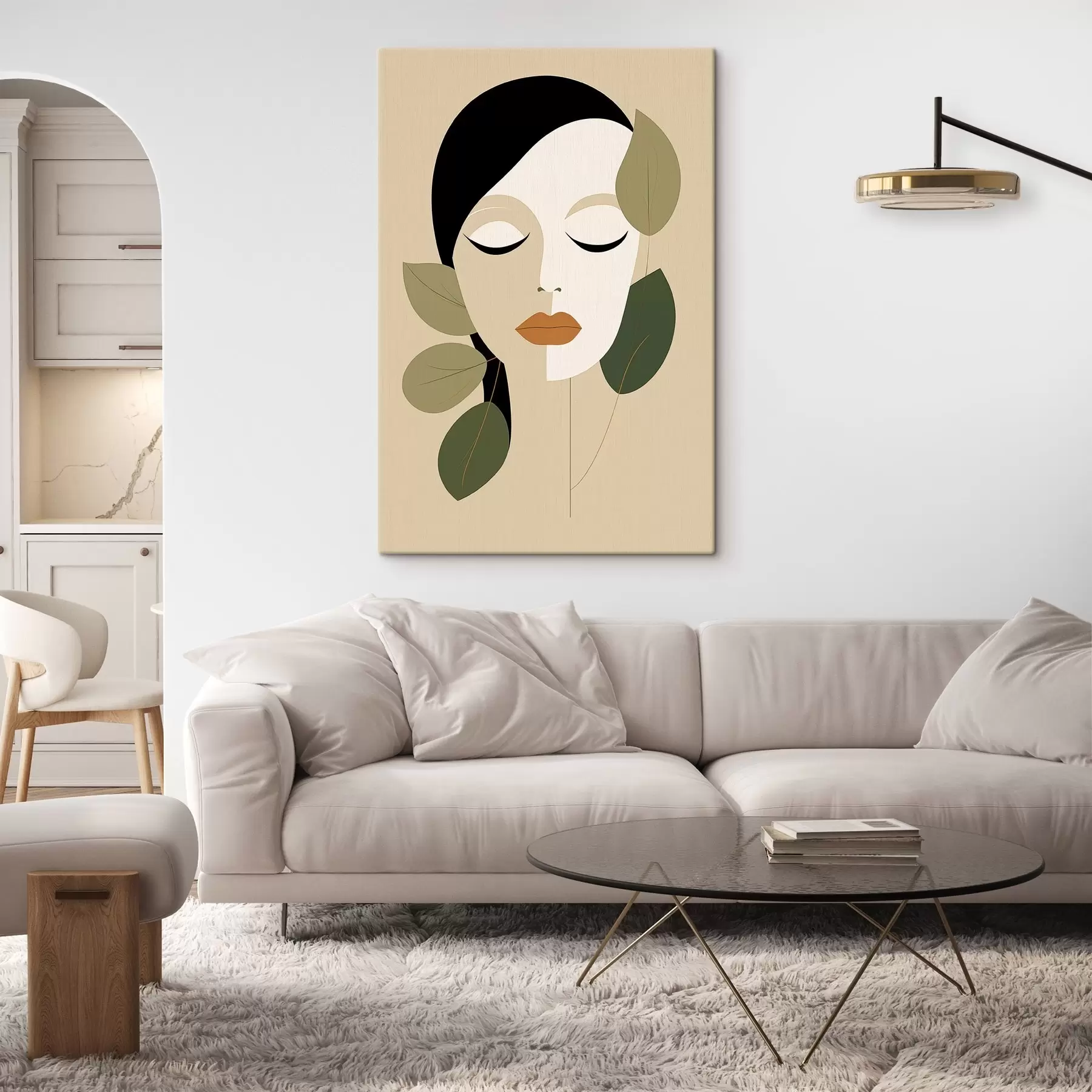 Paveikslėlis Mergaitė su lapais s45389