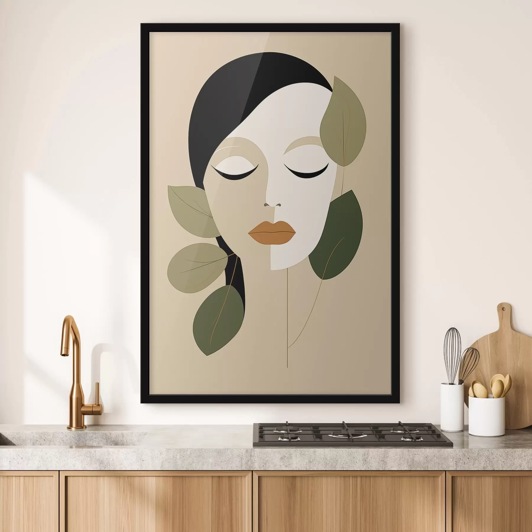 Fototapetai Mergaitė su lapais f45389