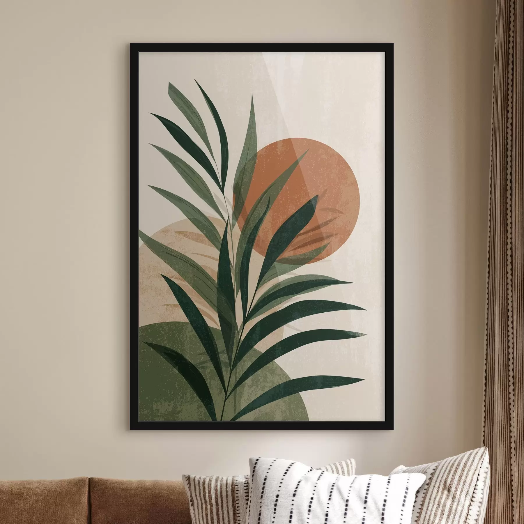 Fototapetai Žali lapai ir saulėlydis f45394