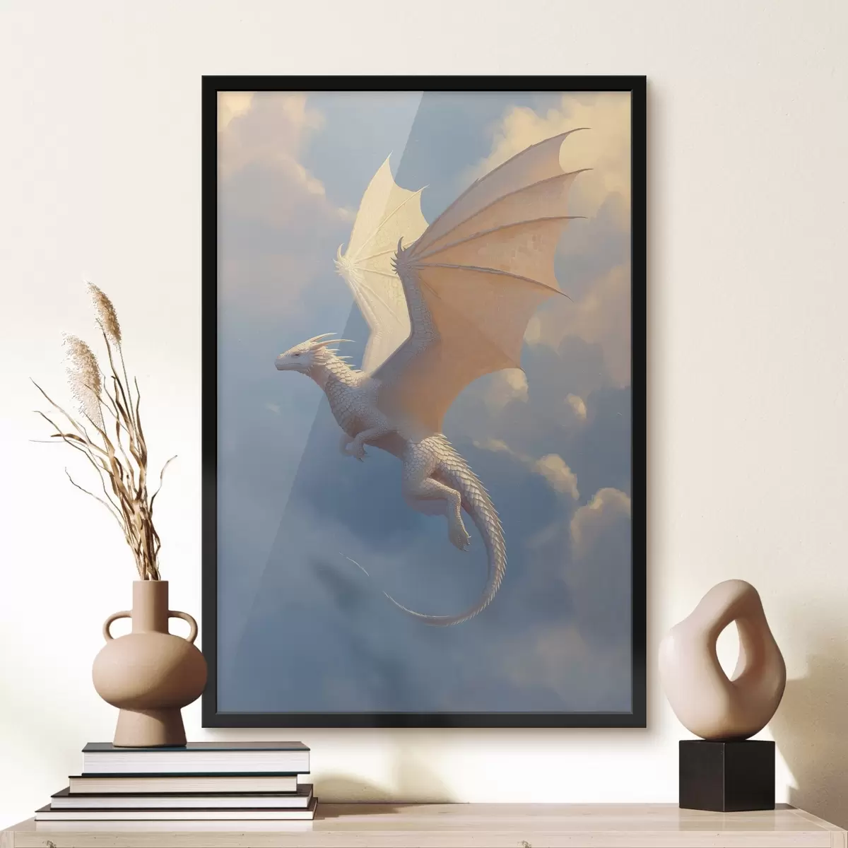 Plakatas Baltasis drakonas danguje f45415