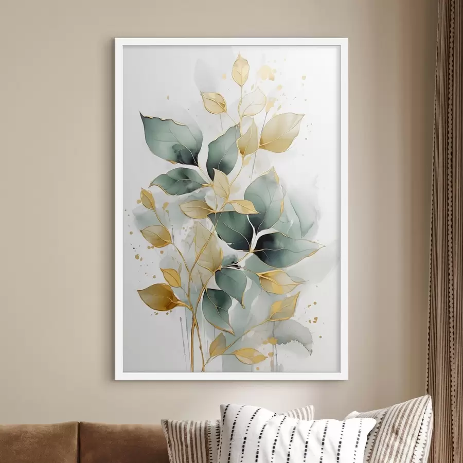 Fototapetai Aukso paliesti lapai f45366