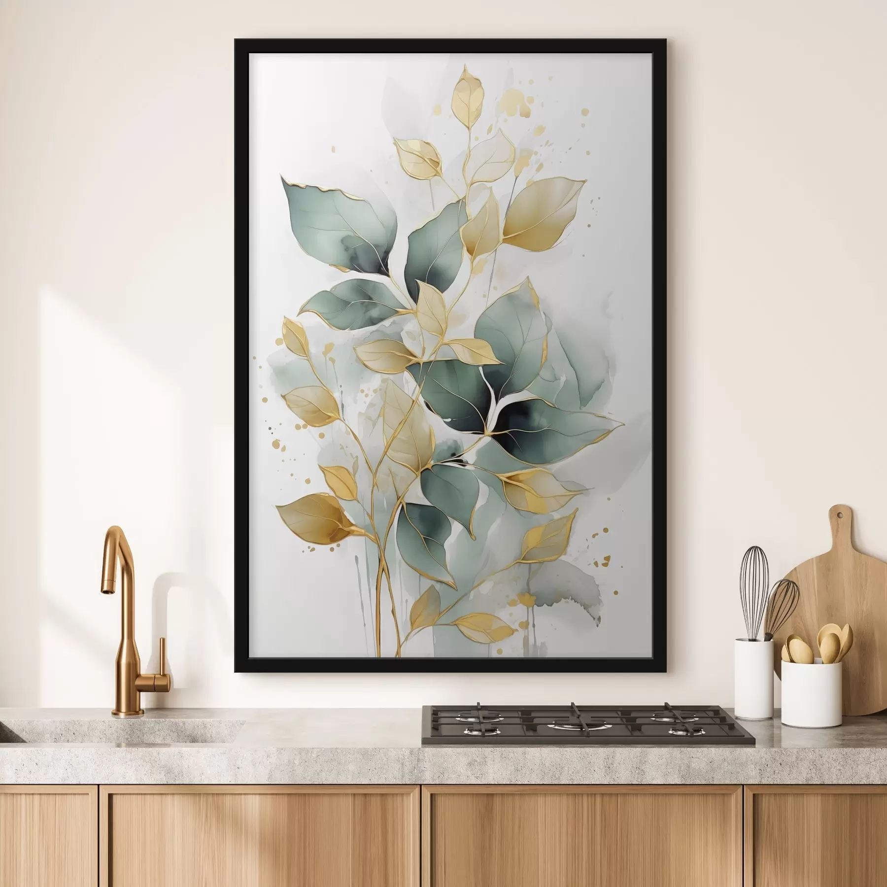 Fototapetai Abstrakti šaka su lapais f45366