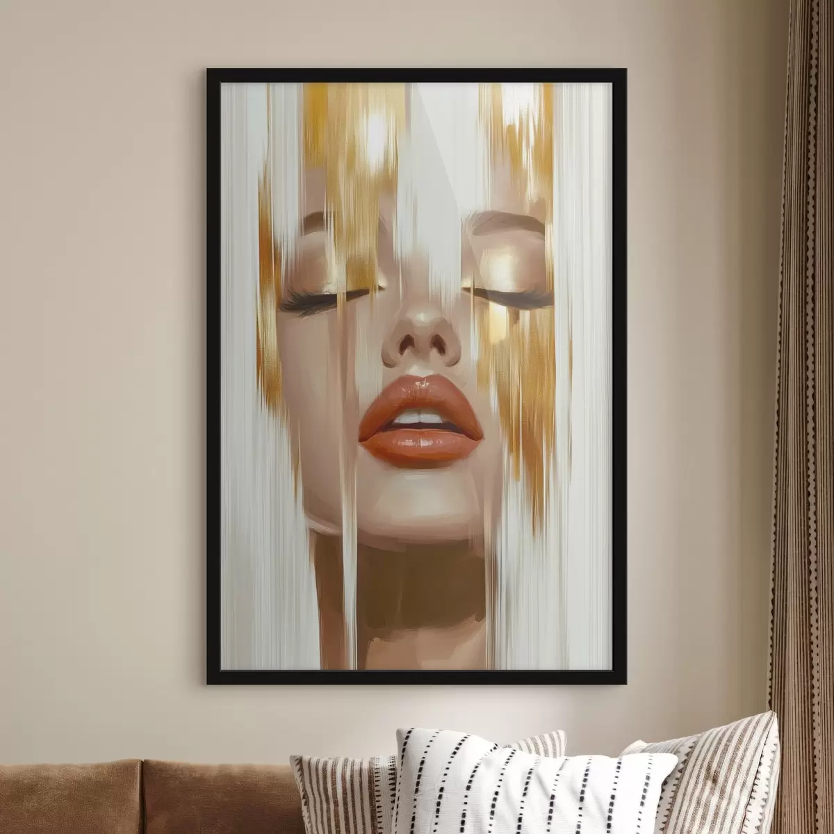 Plakatas Abstraktus moters portretas f45374