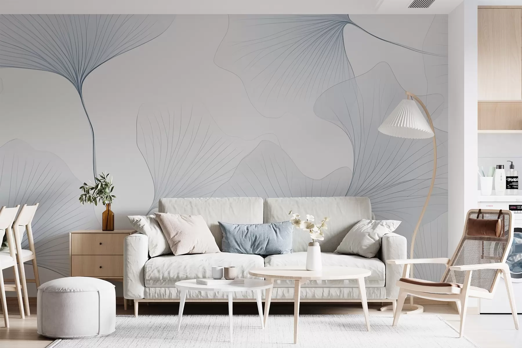 Fototapetai Skaidrūs ginkmedžio lapai w04433