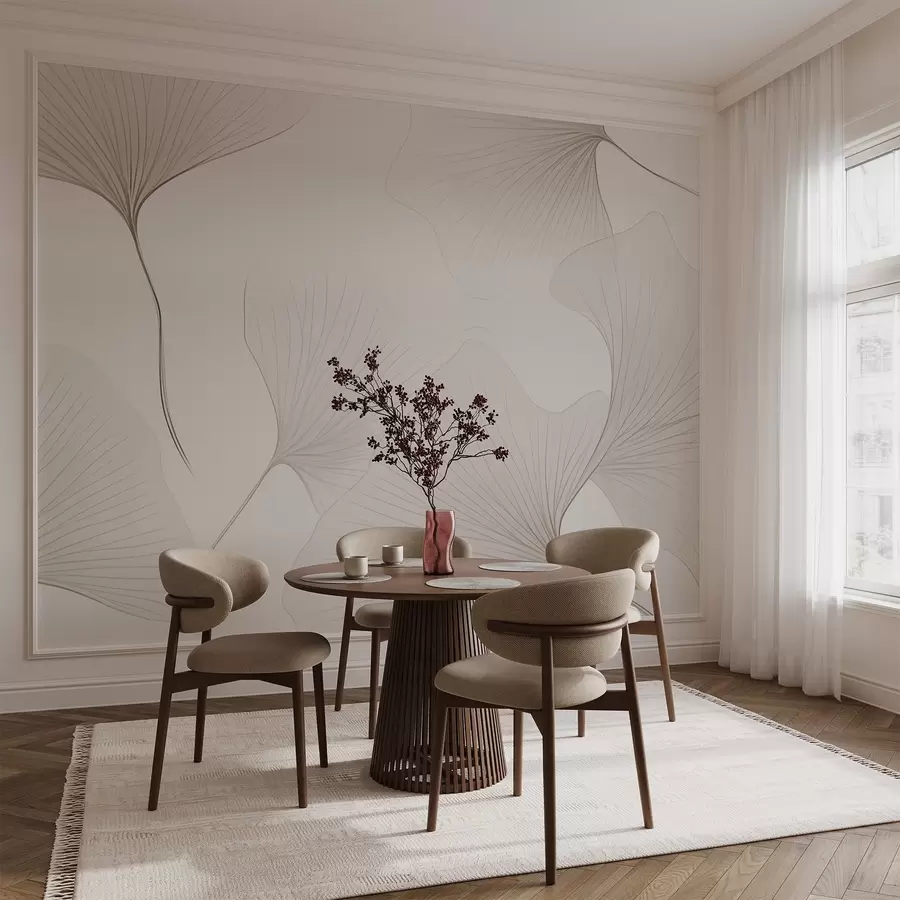 Fototapetai Skaidrūs ginkmedžio lapai w04433v1