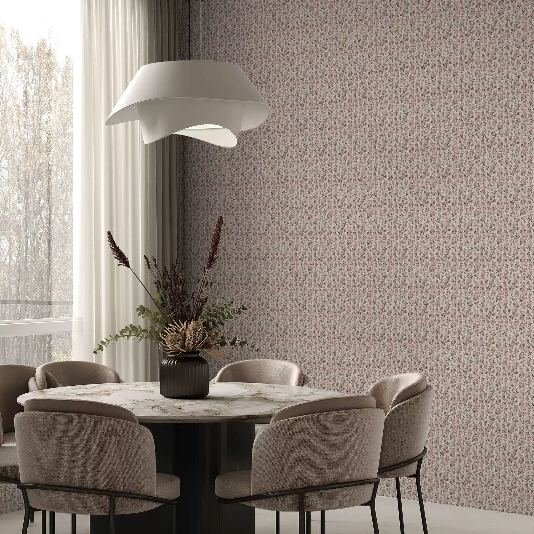 Fototapetai Rožinės rožės smėlio spalvos fone a00346