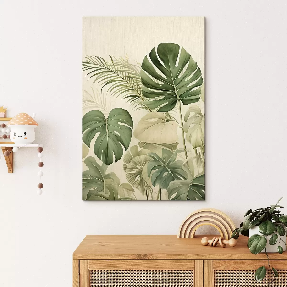 Paveikslėlis Monstera lapai ir atogrąžų s45614