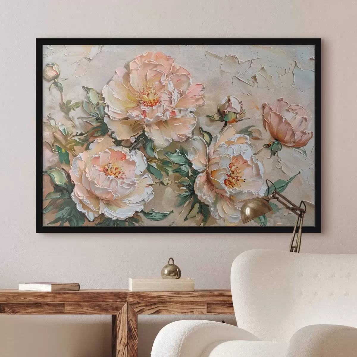 Plakatas Bijūnų impasto imitacija f45447