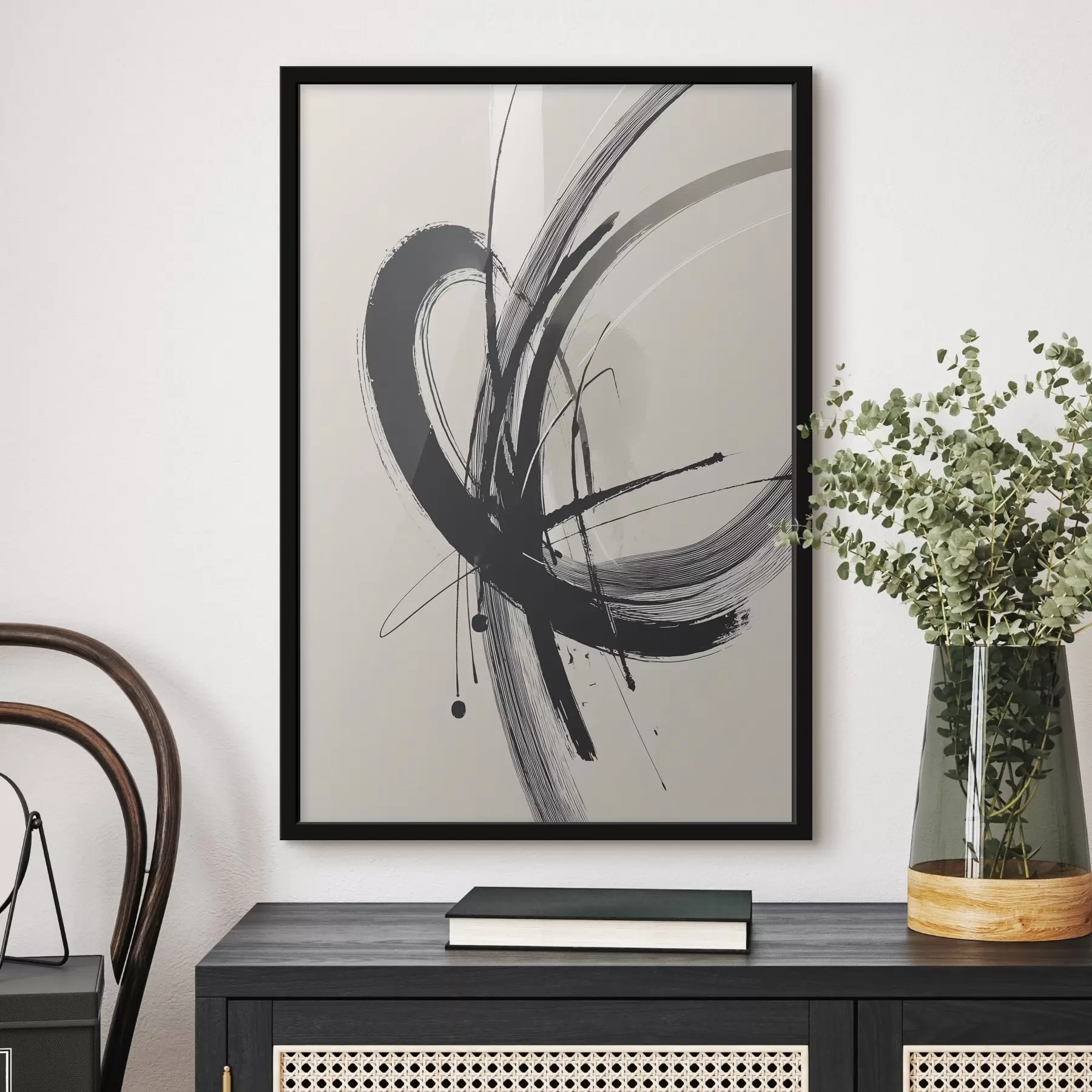 Fototapetai Abstraktūs minimalistiniai teptuko potėpiai f45582