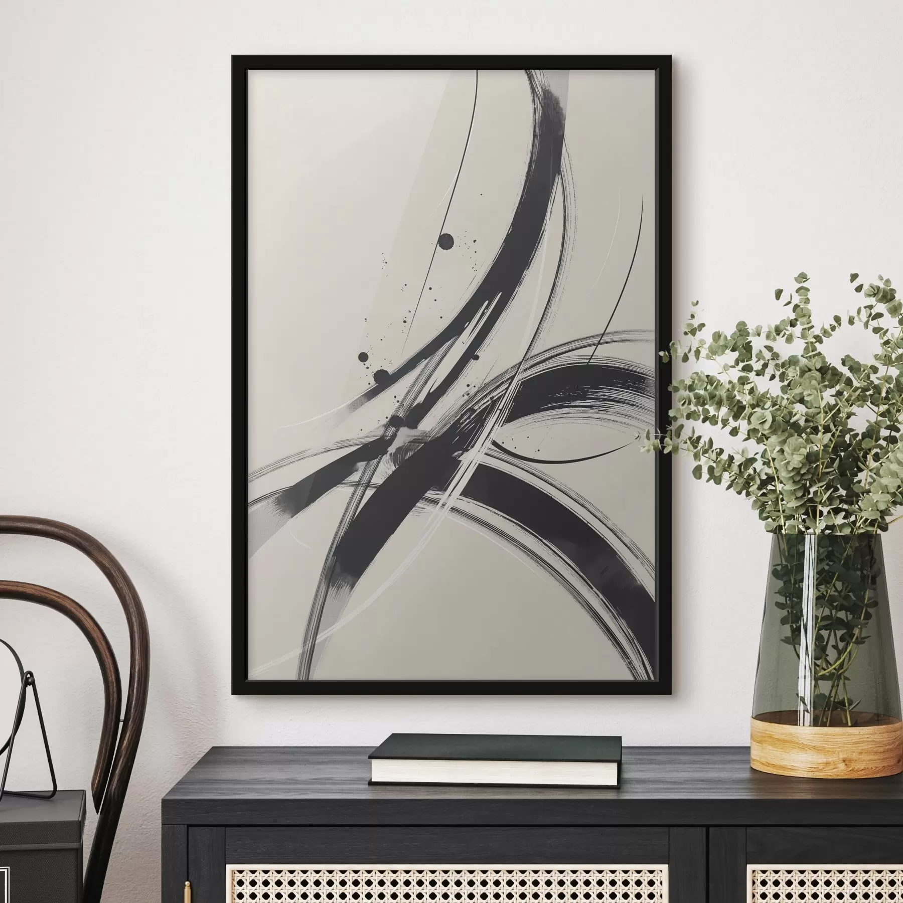 Fototapetai Abstraktūs minimalistiniai teptuko potėpiai f45583