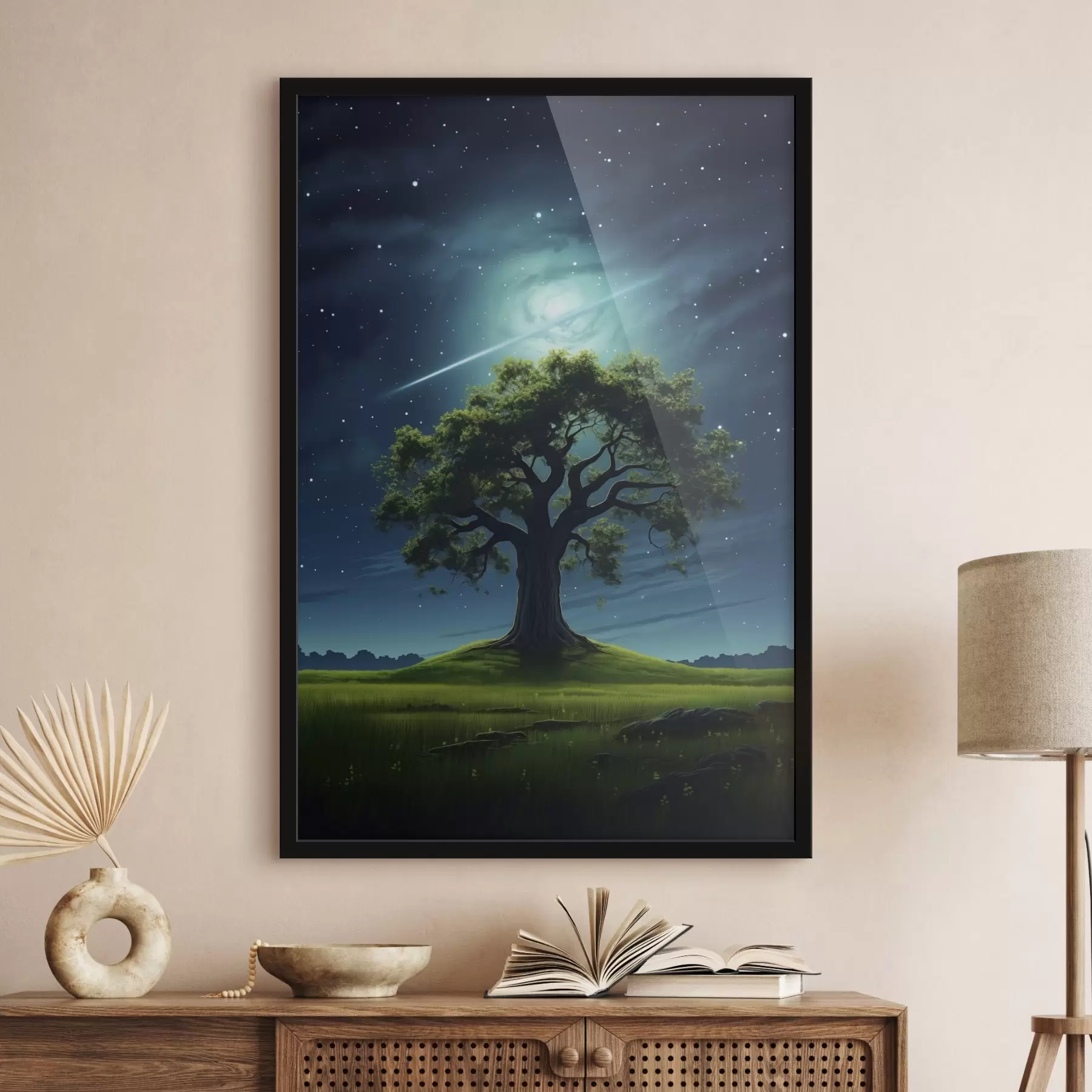 Fototapetai Lietaus lašai ant stiklo su naktiniais žibintais f45503