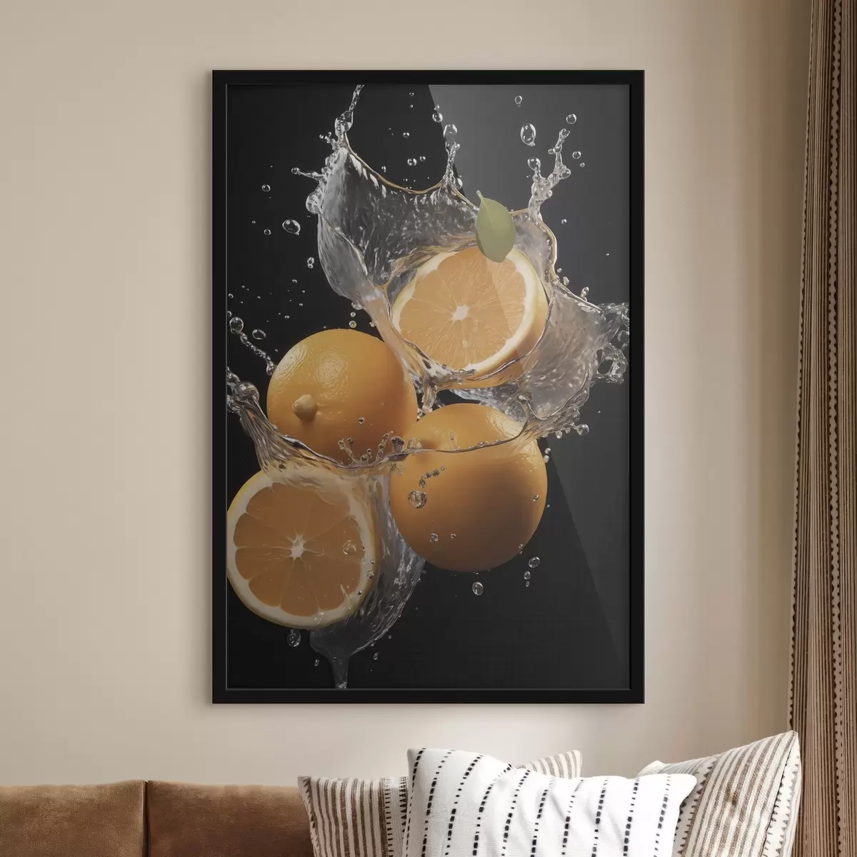Plakatas Sultingi apelsinai vandens pursluose f45526