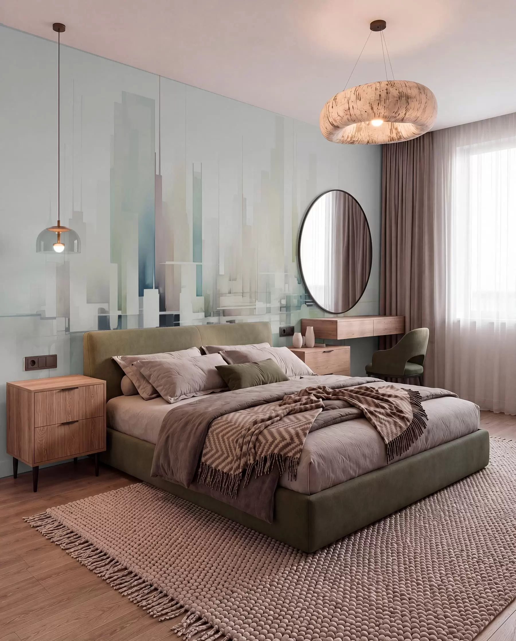Fototapetai Šviesių atspindžių miestas w04488