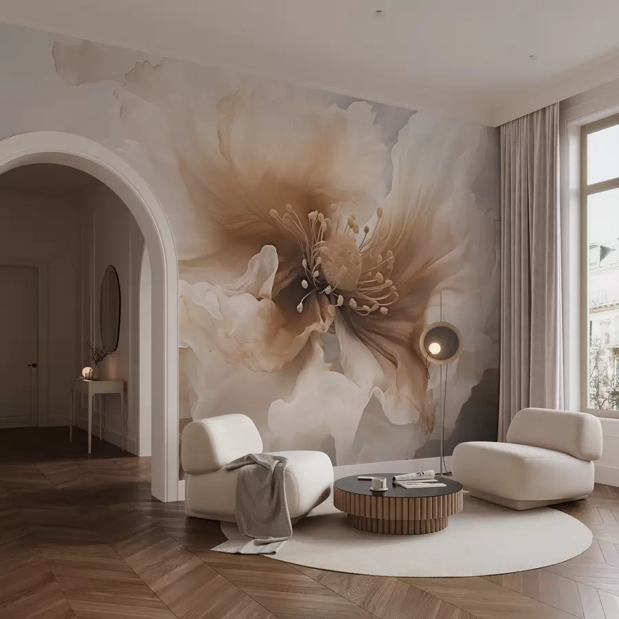 Fototapetai Švelni šiltų smėlio atspalvių gėlė w04446v1