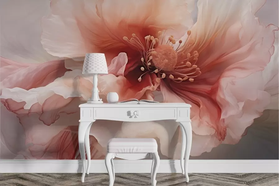 Fototapetai Didelė raudonų ir rožinių atspalvių gėlė w04446v2