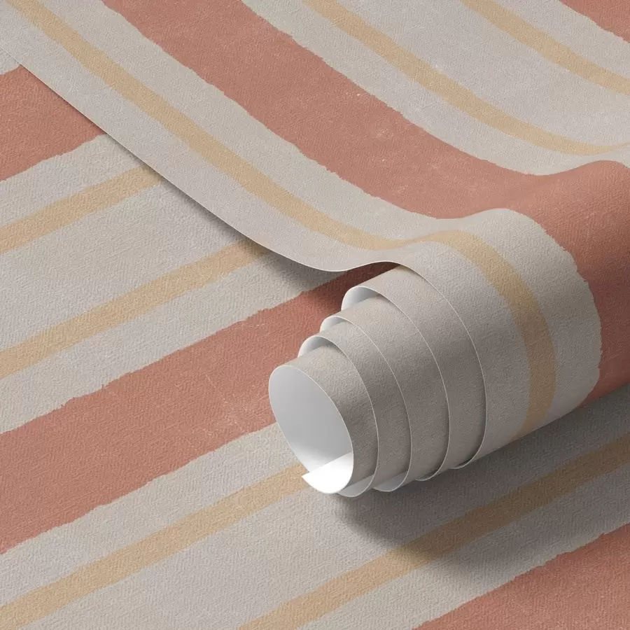 Fototapetai Platūs terakotos ir smėlio spalvos dryžiai a00514