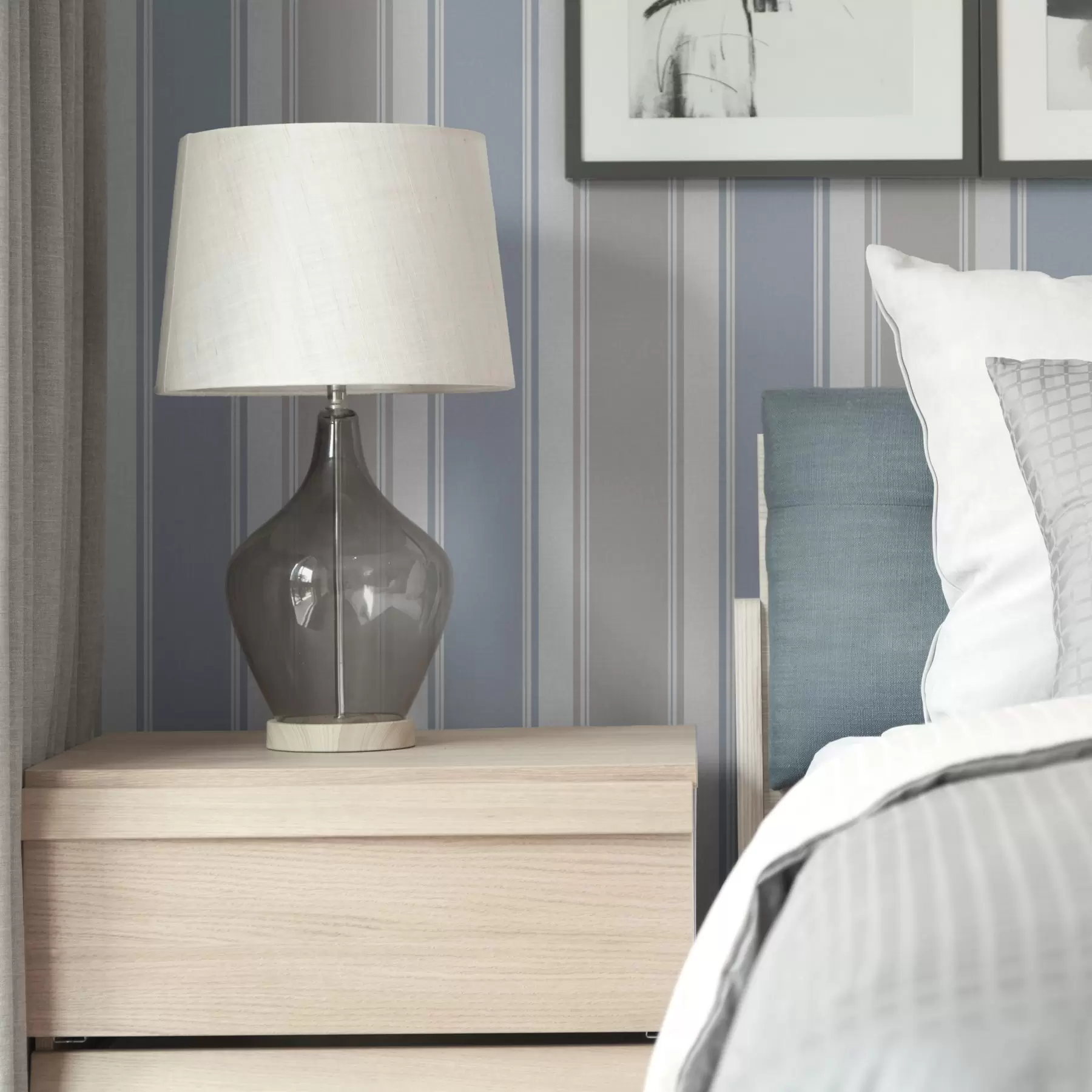 Fototapetai Pilkos ir mėlynos spalvų derinys su plačiomis juostomis a00557