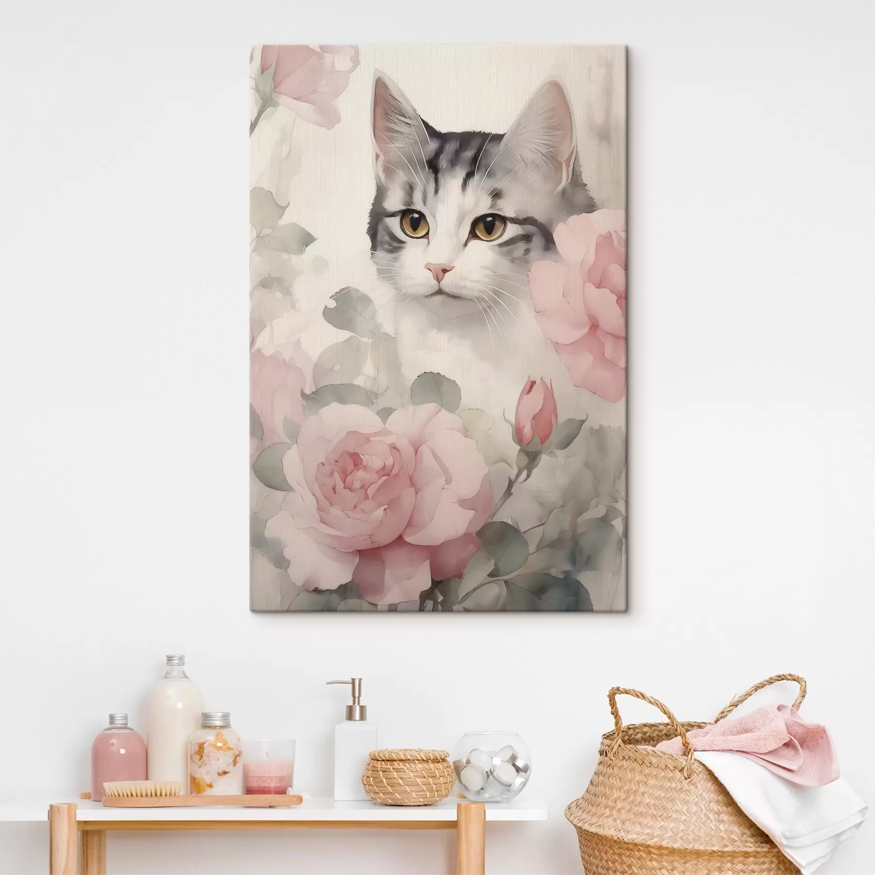 Paveikslėlis Katė tarp rožių s45673
