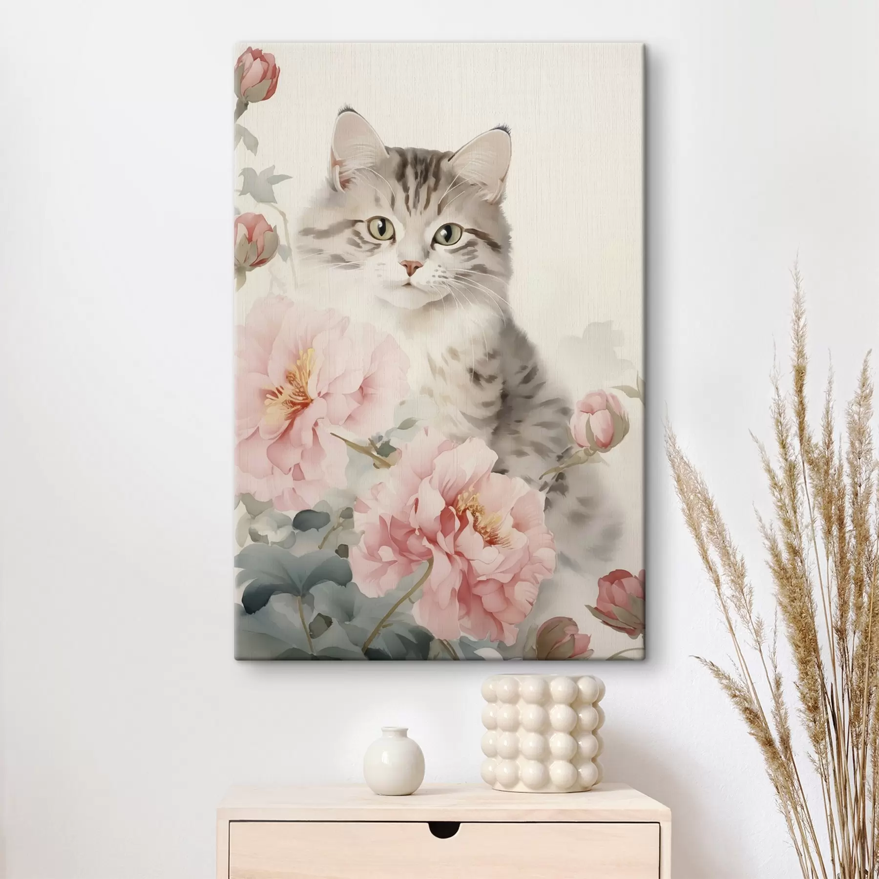 Paveikslėlis Katė tarp gėlių s45674