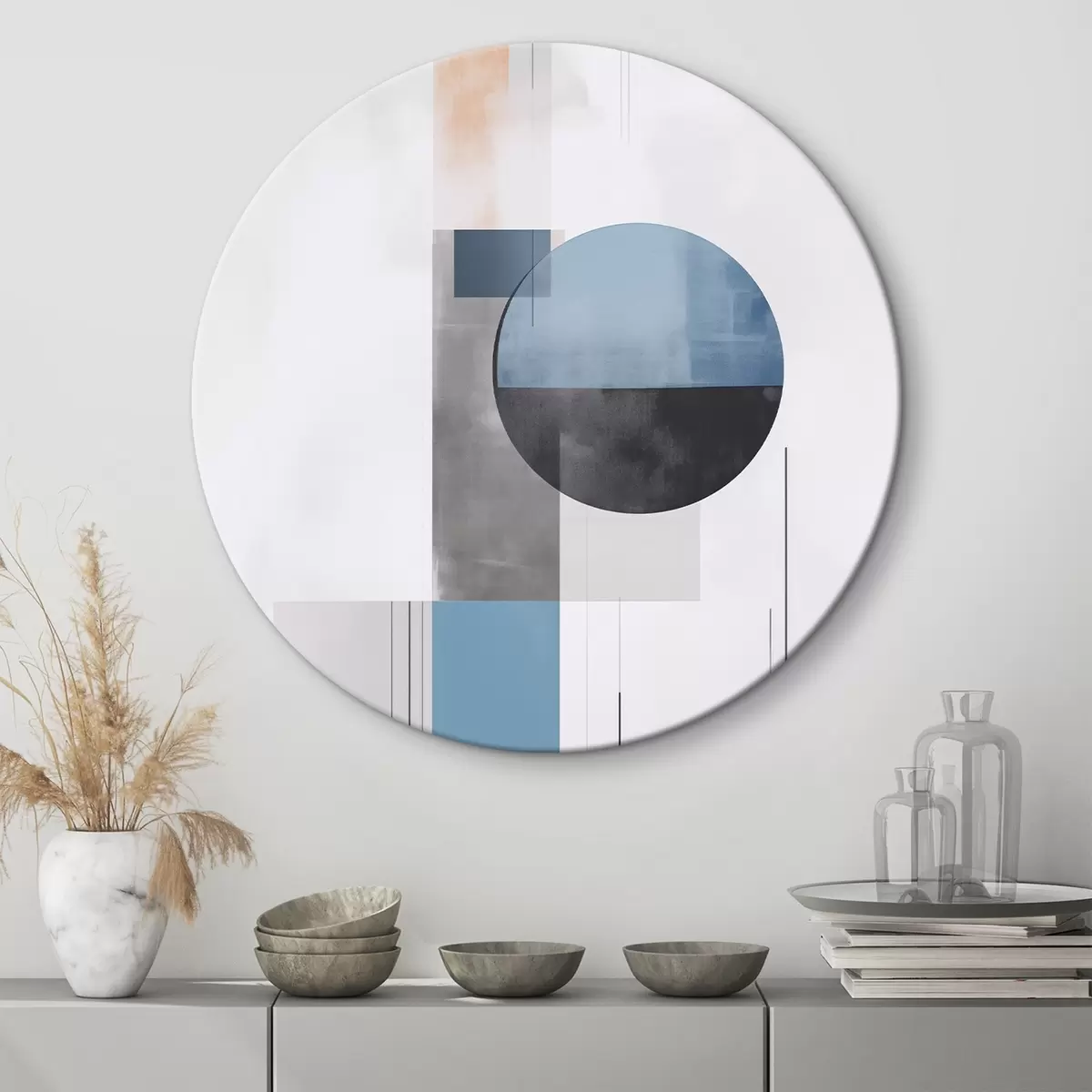 Apvalūs paveikslai Geometrinė abstrakcija r45680