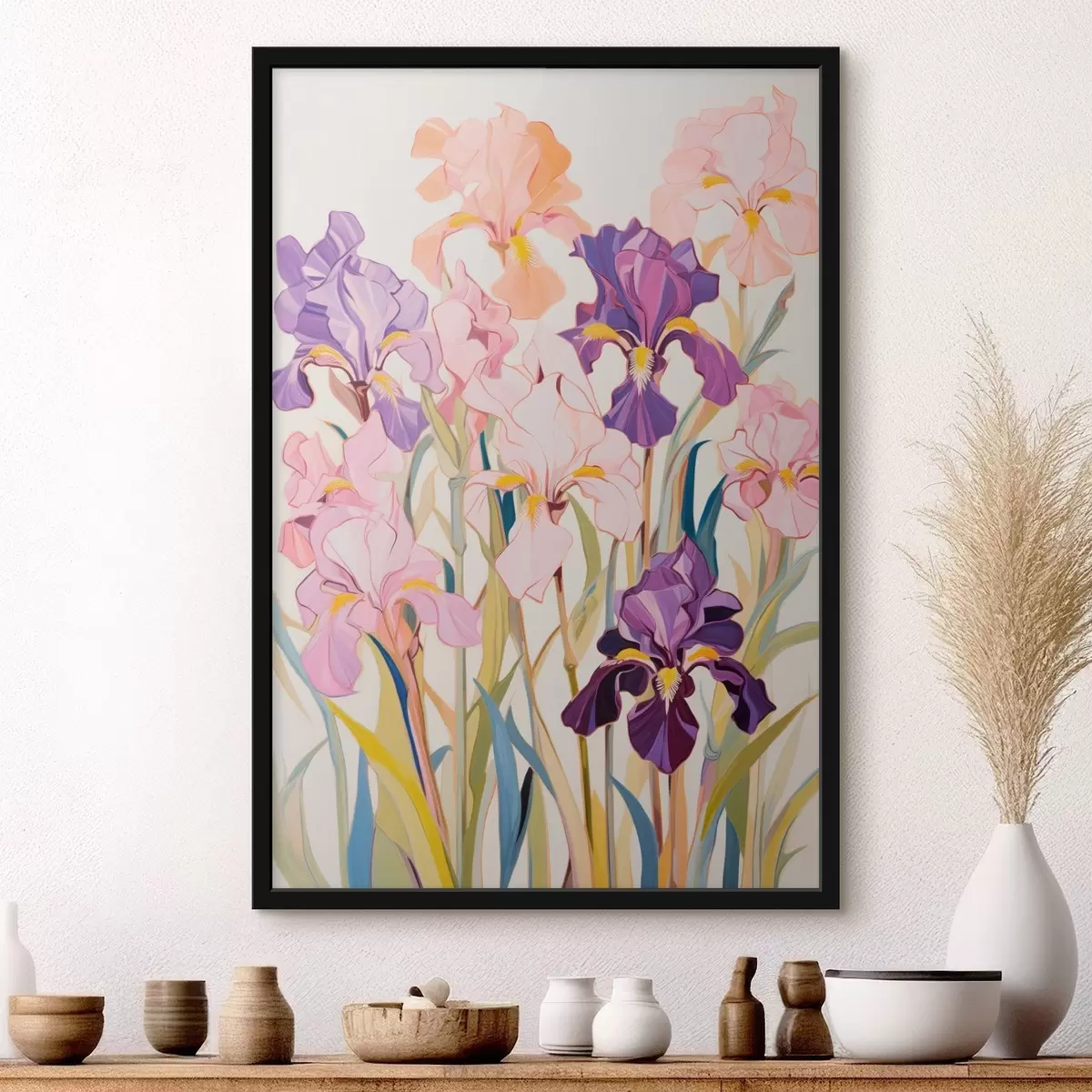 Plakatas Irisai: minimalistinio stiliaus kompozicija f45596