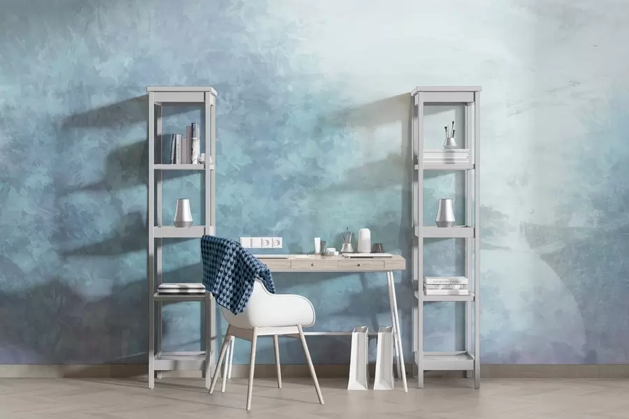 Fototapetai  Lapų imitacija ant betoninės sienos w04468v1