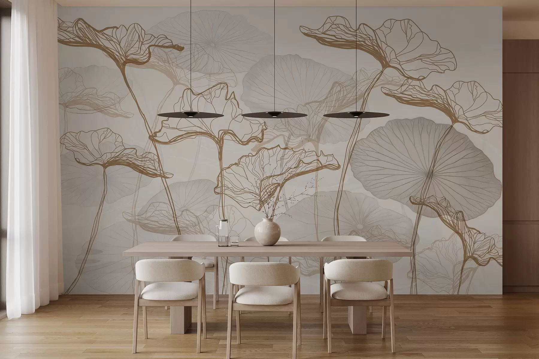 Fototapetai Įvairūs lotoso lapai w04471
