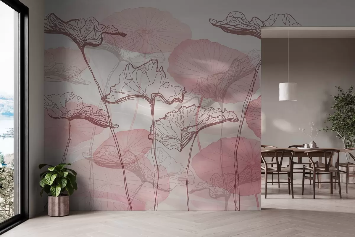 Fototapetai Įvairūs lotoso lapai w04471v1 - Uwalls.lt Fototapetai Įvairūs lotoso lapai w04471v1