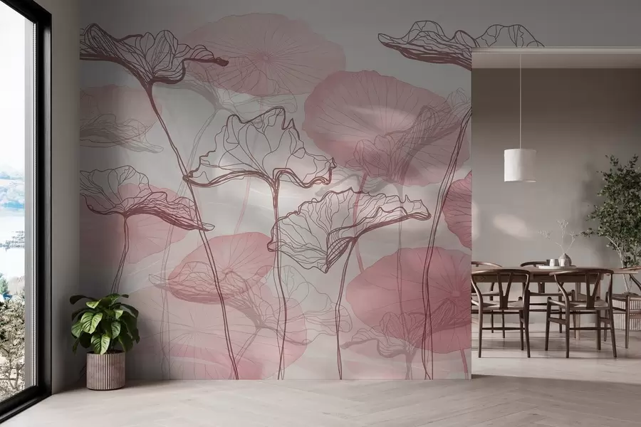 Fototapetai Įvairūs lotoso lapai w04471v1 - Uwalls.lt Fototapetai Įvairūs lotoso lapai w04471v1