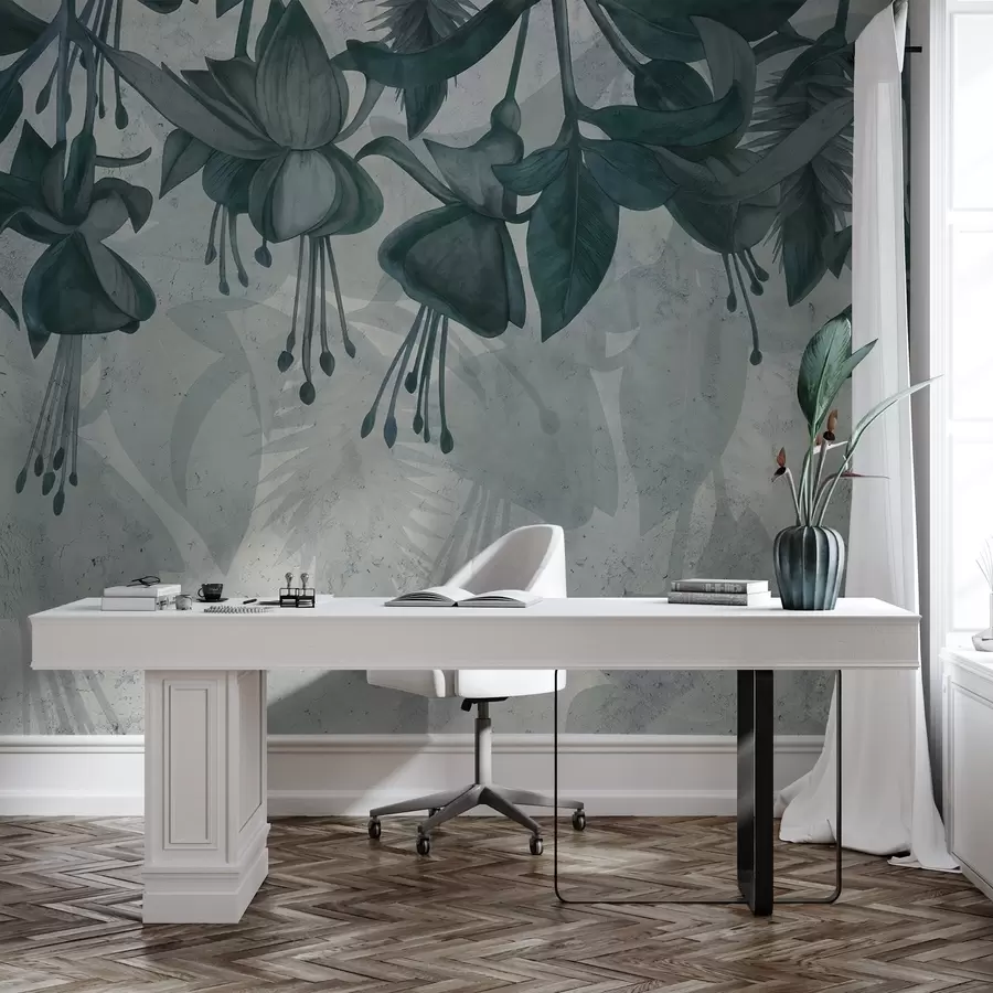 Fototapetai Kabančios gėlės grunge stiliumi w04472v1