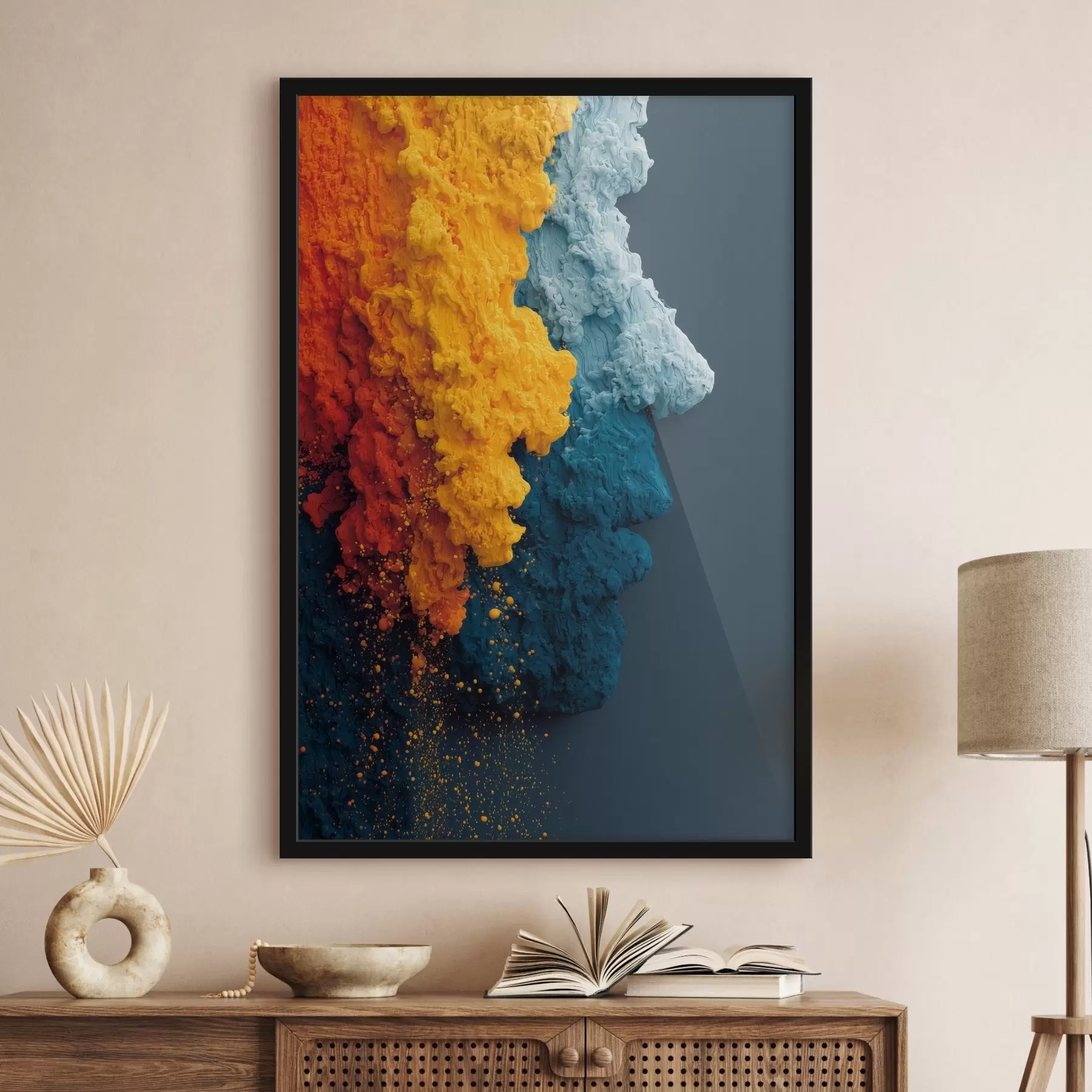 Fototapetai Dinamiškas portretas spalvotais dažais f45638