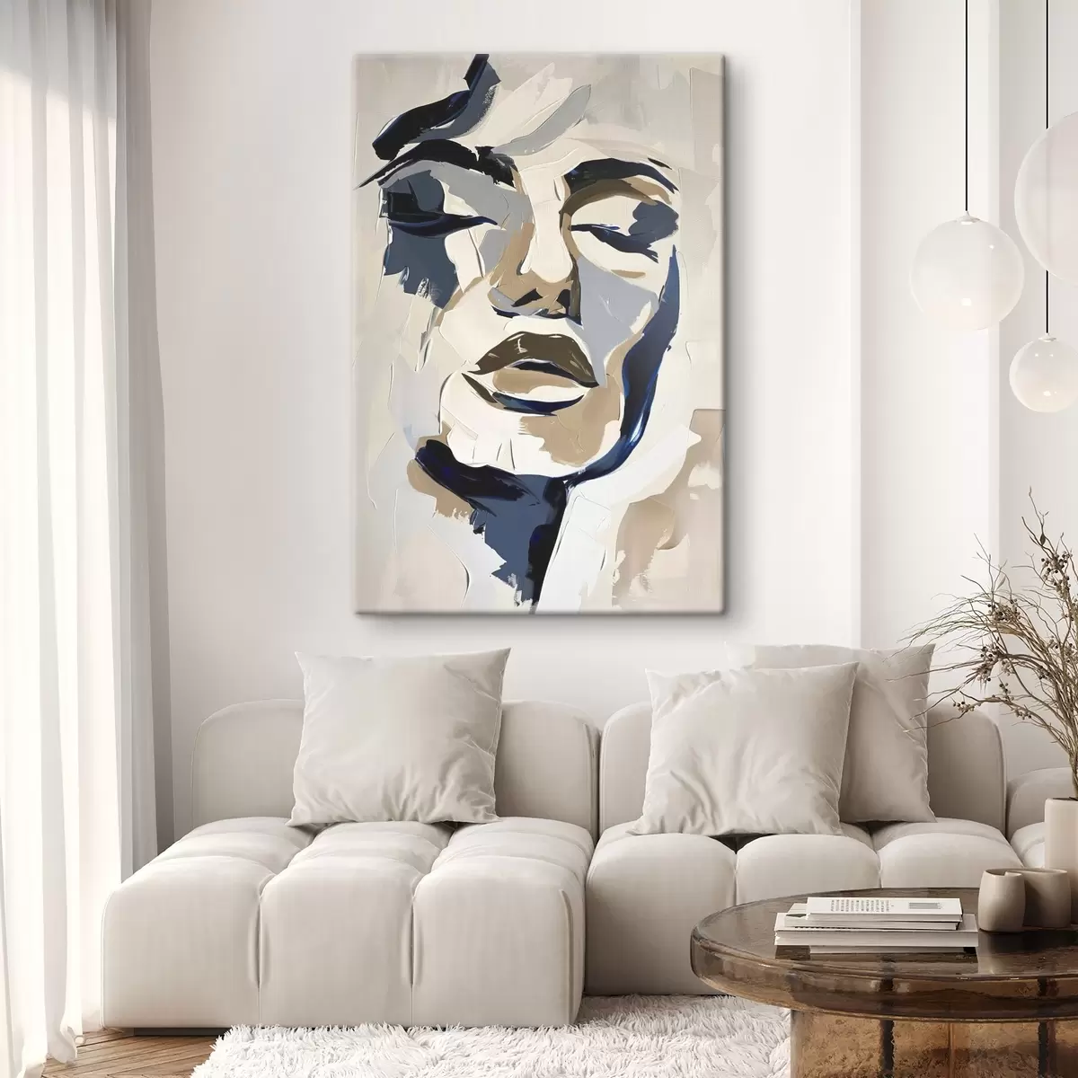 Paveikslėlis Abstraktus moters portretas su imituotais teptuko potėpiais s45743