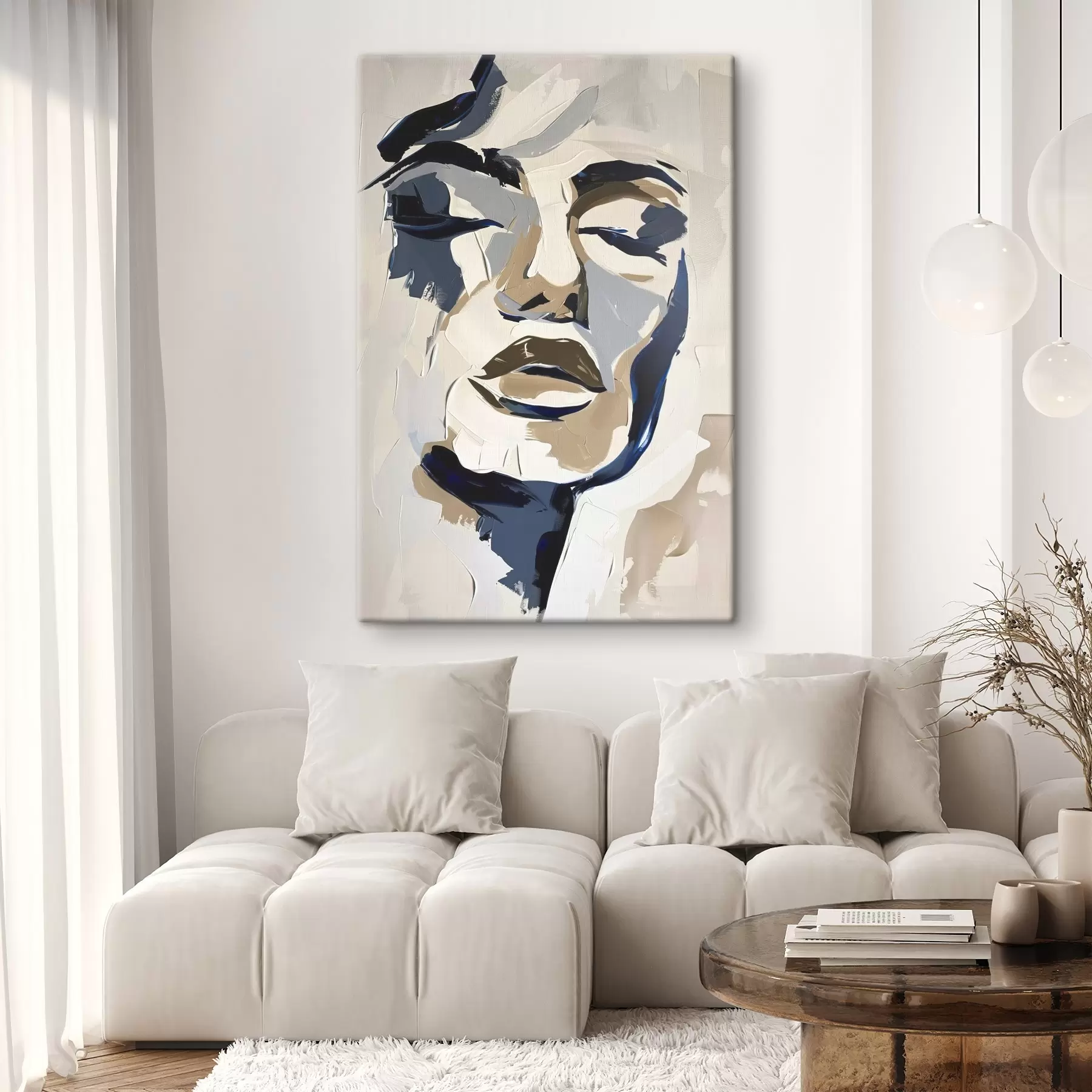 Paveikslėlis Abstraktus moters portretas su imituotais teptuko potėpiais s45743