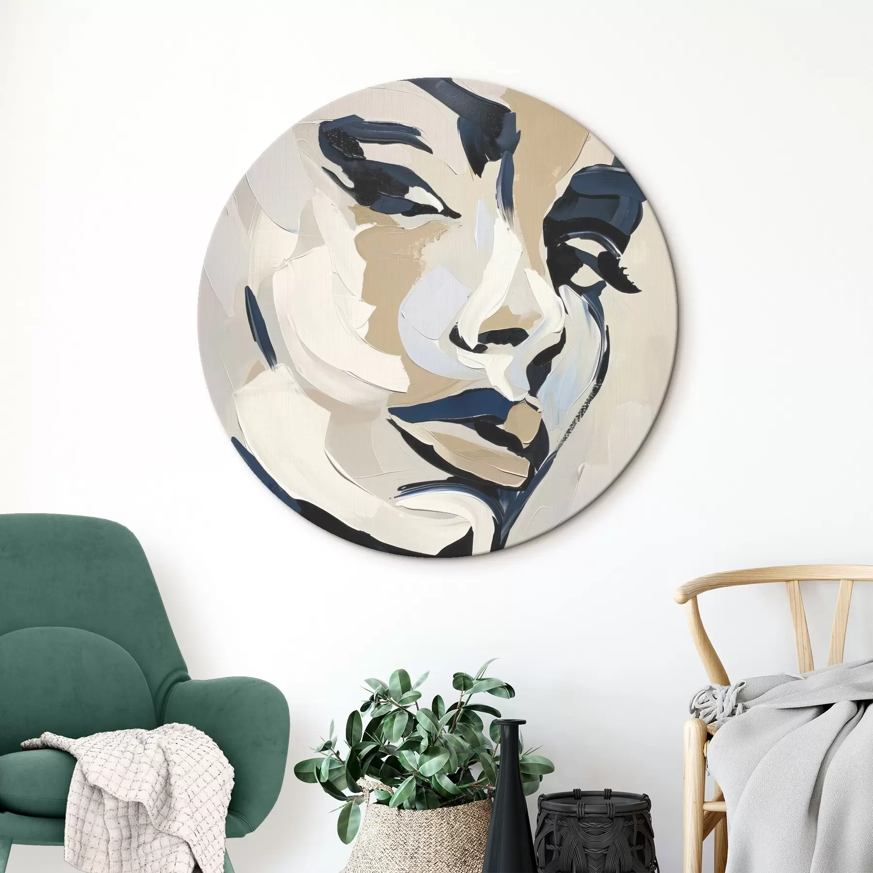 Paveikslėlis Abstraktus moters portretas su imituotais teptuko potėpiais r45593