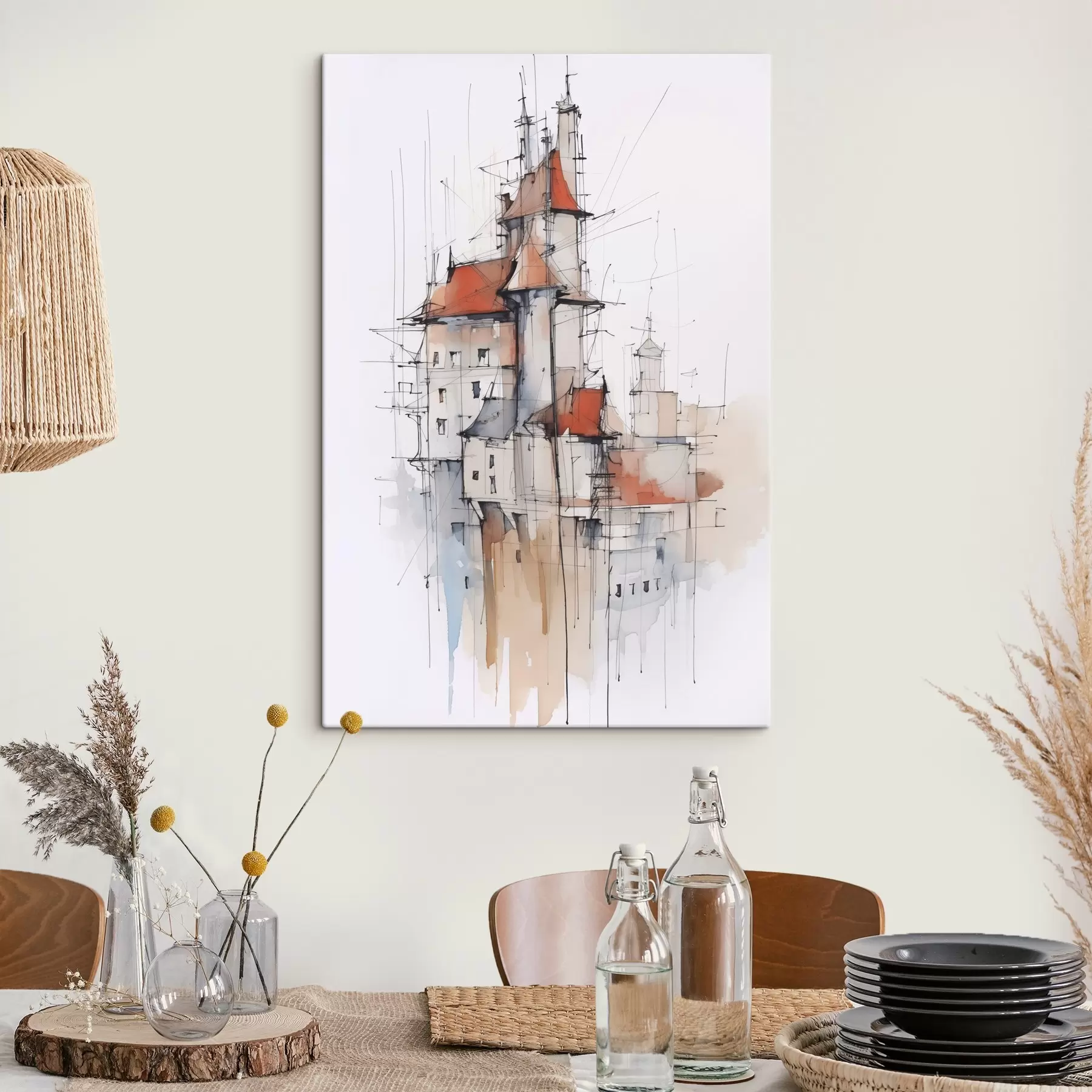 Paveikslėlis Namų imitacijos eskizas ir akvarelė s45764