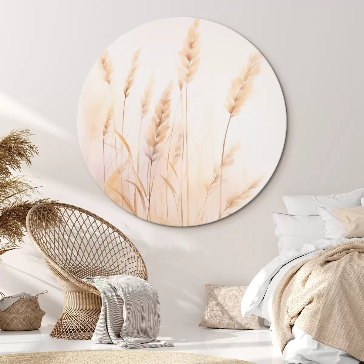 Apvalūs paveikslai Spikelets imitacija akvarele r45761