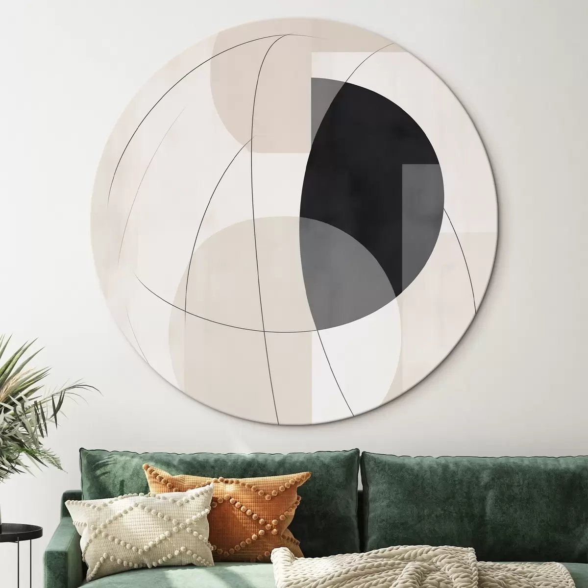 Apvalūs paveikslai Geometrinė abstrakcija r45767