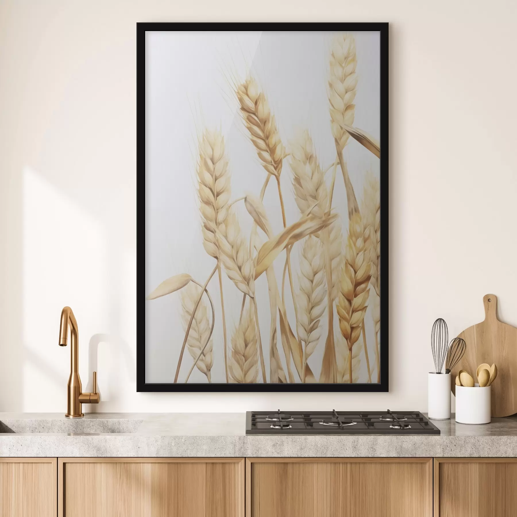 Fototapetai Kviečių varpų imitacija akvarele f45769