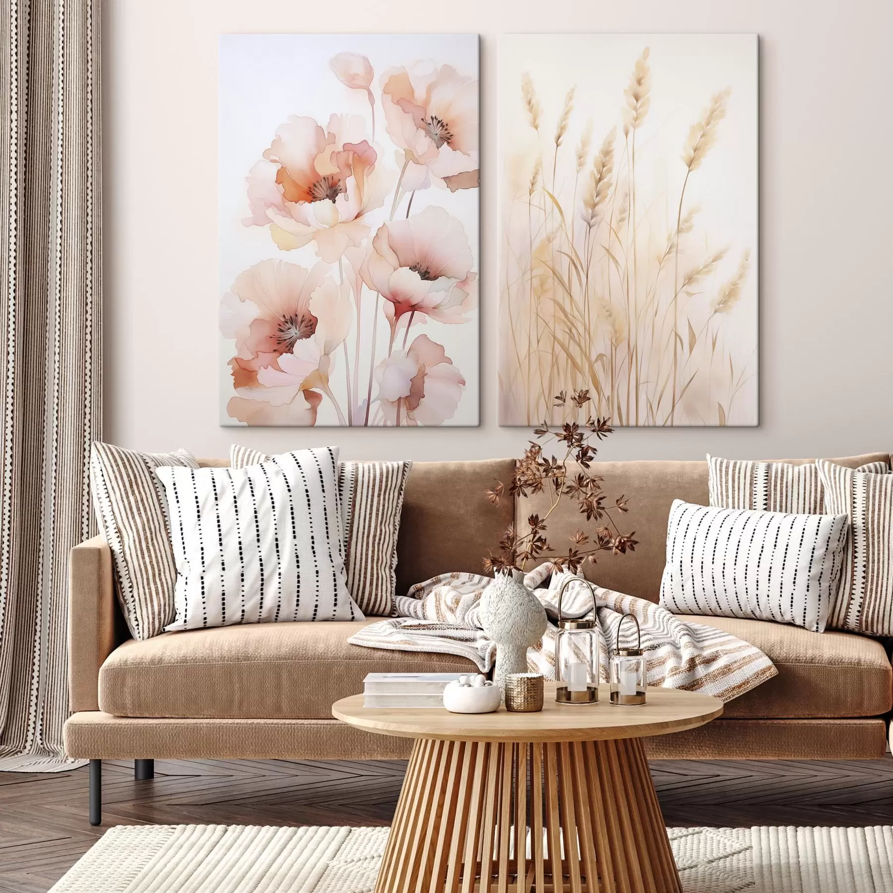 Paveikslėlis Aguonos ir spikelets imitacija akvarele m00723