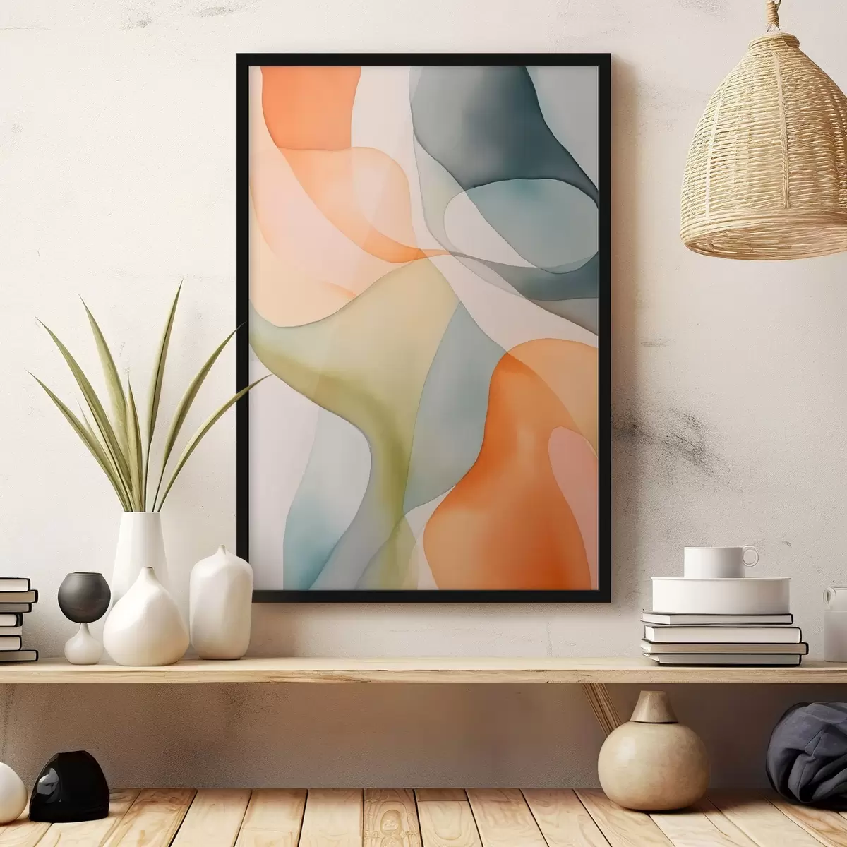 Plakatas Abstrakčios bangos f45785