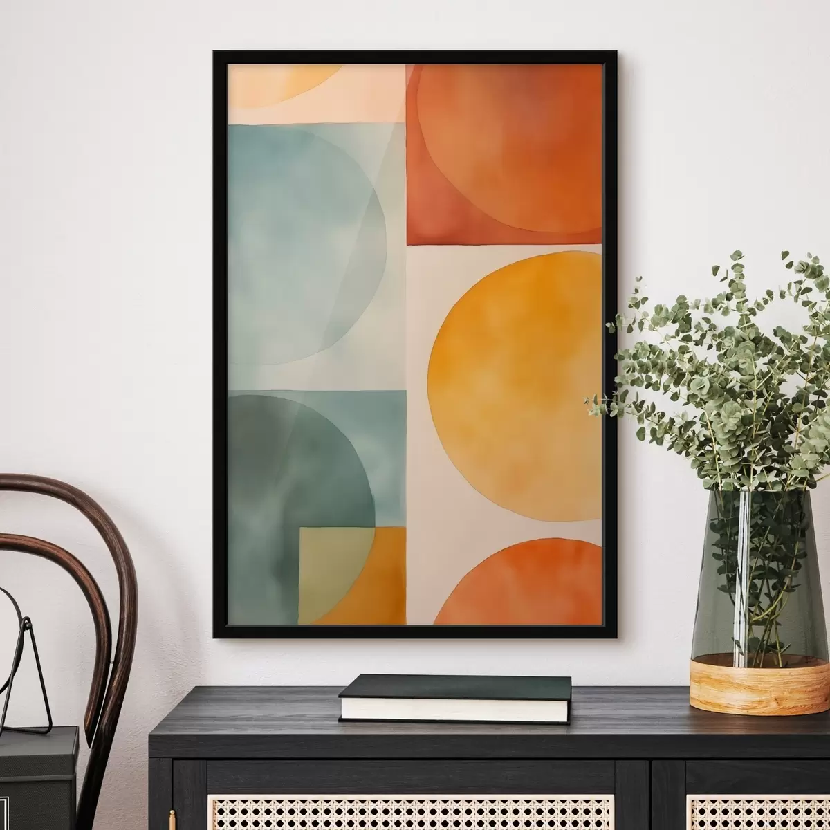 Plakatas Geometriniai abstraktūs apskritimai f45792