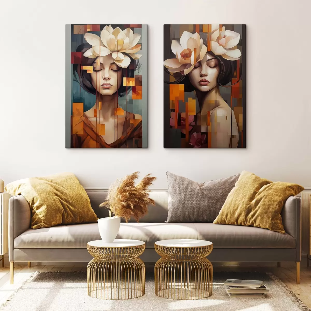 Paveikslėlis Moteris su gėlėmis m00734