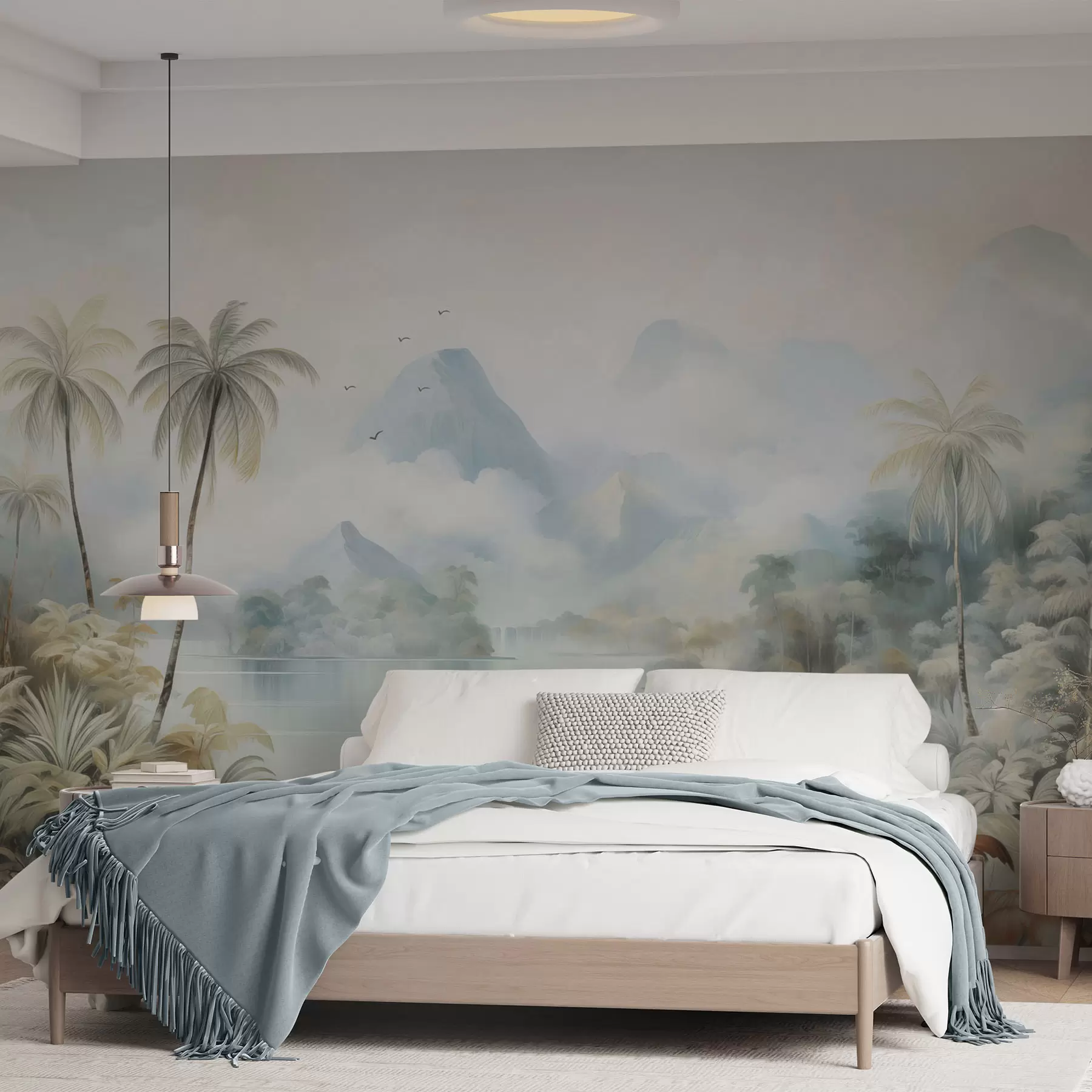 Fototapetai Upių džiunglėse netoli kalnų w04536